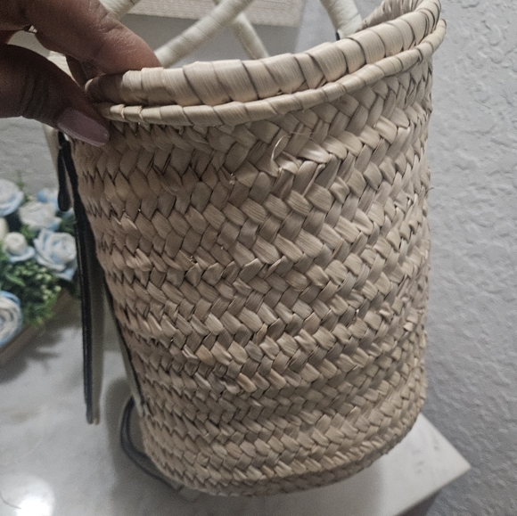 Chloe Marcie Basket Bag Raffia & Leather Medium - Picture 6 of 9